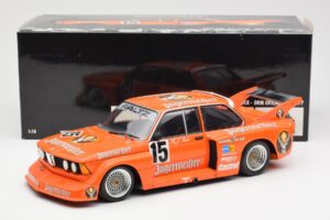 BMW 320i #15 Jägermeister H-J. Stuck Winner DRM Eifelrennen 1977 Minichamps 1:18 180772115 Pressofusione — immagine 8 di 8