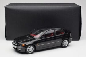 BMW 325Ti Compact E46 Nero Kyosho 1:18 80430024440 Pressofusione — immagine 7 di 7