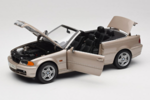 BMW 328i E46 Cabriolet Sand Beige Metallic Kyosho 1:18 80430009756 Pressofusione — immagine 2 di 9