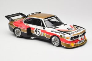 BMW 3.5 CSL E9 #45 Hermetite T. Walkinshaw / J. Fitzpatrick 24 Hours of Le Mans 1976 Minichamps 1:18 155762645 Pressofusione — immagine 4 di 6