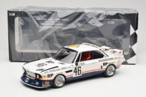 BMW 3.5 CSL E9 #46 Team Brock P. Brock / F. Muir / J. Aubriet 24 Hours of Le Mans 1976 Minichamps 1:18 153762646 Pressofusion — immagine 6 di 6