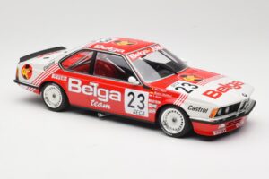 BMW 635 CSi E24 Belga Juma Racing M. Winkelhock / T. Regout 24 Hours of Spa 1985 Minichamps 1:18 155852523 Pressofusione — immagine 4 di 6