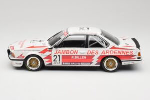 BMW 635CSi E24 Team Brun Motorsport #21 H. Grohs / T. Boutsen Spa 24 Hours 1985 Minichamps 1:18 155852521 Pressofusione — immagine 3 di 6