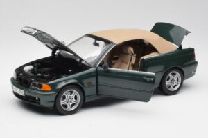 BMW 3 E46 Cabriolet Verde Kyosho 1:18 80430009757 Pressofusione — immagine 2 di 8