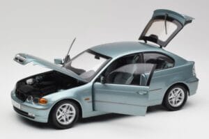 BMW 325Ti E46 Compact Azzurro Metallizzato Kyosho 1:18 80430024439 Pressofusione — immagine 2 di 8