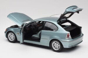 BMW 325Ti E46 Compact Azzurro Metallizzato Kyosho 1:18 80430024439 Pressofusione — immagine 5 di 8