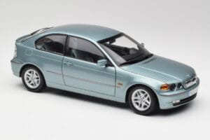 BMW 325Ti E46 Compact Azzurro Metallizzato Kyosho 1:18 80430024439 Pressofusione — immagine 6 di 8