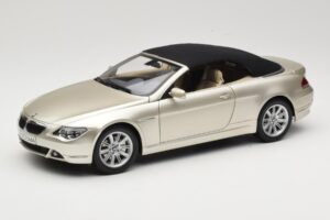 BMW 6 Series E64 Cabriolet Mineral Silver Metallic Kyosho 1:18 80430153437 Pressofusione — immagine 3 di 9
