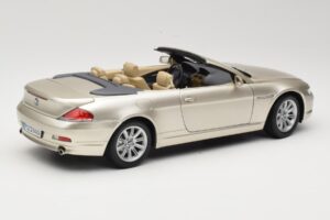 BMW 6 Series E64 Cabriolet Mineral Silver Metallic Kyosho 1:18 80430153437 Pressofusione — immagine 4 di 9