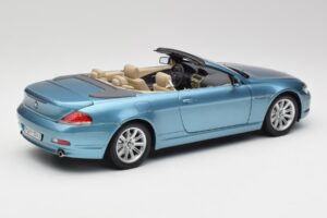 BMW 6 E64 Cabriolet Azzurro Kyosho 1:18 80430153440 Pressofusione — immagine 3 di 8