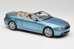 BMW 6 E64 Cabriolet Azzurro Kyosho 1:18 80430153440 Pressofusione — immagine 6 di 8