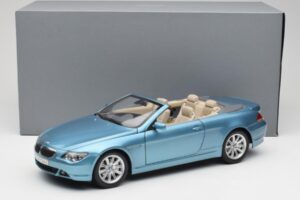 BMW 6 E64 Cabriolet Azzurro Kyosho 1:18 80430153440 Pressofusione — immagine 8 di 8