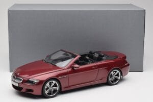 BMW M6 E64 Cabriolet Rosso Kyosho 1:18 80430417423 Pressofusione — immagine 8 di 8
