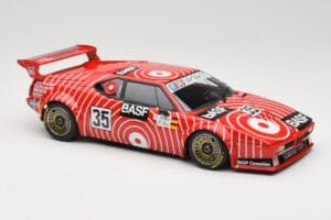 BMW M1 BASF GS Sport #35 H-J. Stuck / H. Heyer 6 Hours of Silverstone 1981 Minichamps 1:18 155812935 Pressofusione — immagine 4 di 6