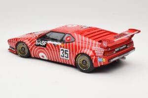 BMW M1 BASF GS Sport #35 H-J. Stuck / H. Heyer 6 Hours of Silverstone 1981 Minichamps 1:18 155812935 Pressofusione — immagine 5 di 6
