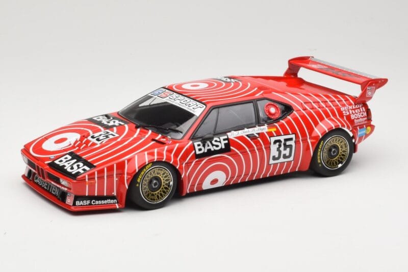 BMW M1 BASF GS Sport #35 H-J. Stuck / H. Heyer 6 Hours of Silverstone 1981 Minichamps 1:18 155812935 Pressofusione