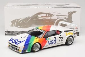 BMW M1 #72 BMW France Zol Auto B. Rousselot / J. Servanin 24 Hours of Le Mans 1981 Minichamps 1:18 180812972 Pressofusione — immagine 2 di 8