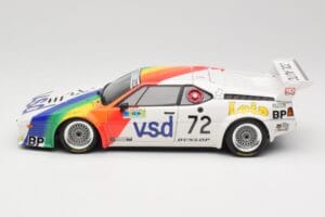 BMW M1 #72 BMW France Zol Auto B. Rousselot / J. Servanin 24 Hours of Le Mans 1981 Minichamps 1:18 180812972 Pressofusione — immagine 4 di 8