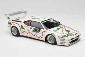 BMW M1 Procar #201 BMW Motorsport H. Stuck / N. Piquet 1000km Nürburgring 1980 Minichamps 1:18 180802901 Pressofusione — immagine 6 di 8