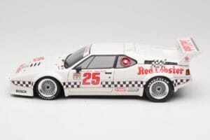 BMW M1 #25 Red Lobster D. Cowart / K. Miller LA Times GP Riverside 1981 Minichamps 1:18 180812925 Pressofusione — immagine 4 di 8