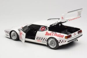 BMW M1 #25 Red Lobster D. Cowart / K. Miller LA Times GP Riverside 1981 Minichamps 1:18 180812925 Pressofusione — immagine 7 di 8