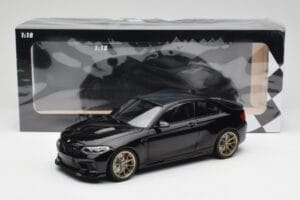 BMW M2 CS F87 Nero Metallizzato Con Cerchi Dorati Minichamps 1:18 155021021 Pressofusione — immagine 6 di 6
