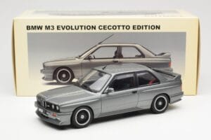 BMW M3 E30 Sport Evolution Cecotto Grigio AUTOart 1:18 70567 Pressofusione — immagine 8 di 8