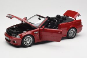 BMW M3 E46 Cabriolet Rosso Kyosho 1:18 08505R Pressofusione — immagine 2 di 8