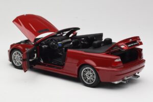 BMW M3 E46 Cabriolet Rosso Kyosho 1:18 08505R Pressofusione — immagine 5 di 8