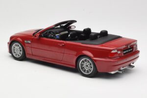 BMW M3 E46 Cabriolet Rosso Kyosho 1:18 08505R Pressofusione — immagine 7 di 8