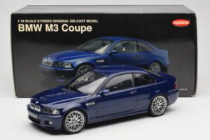BMW M3 E46 Blu Kyosho 1:18 08503BL Pressofusione — immagine 8 di 8