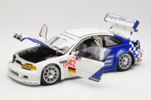 BMW M3 E46 GTR #42 J. Muller / J.J. Lehto ALMS 2001 Minichamps 1:18 80430139183 Pressofusione — immagine 2 di 8