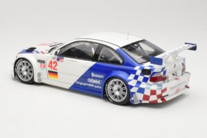 BMW M3 E46 GTR #42 J. Muller / J.J. Lehto ALMS 2001 Minichamps 1:18 80430139183 Pressofusione — immagine 7 di 8