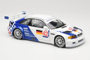 BMW M3 E46 GTR #42 J. Lehto / J. Muller ELMS 2001 Minichamps 1:18 100012192 Pressofusione — immagine 6 di 8