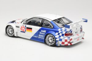 BMW M3 E46 GTR #42 J. Lehto / J. Muller ELMS 2001 Minichamps 1:18 100012192 Pressofusione — immagine 7 di 8