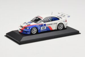 BMW M3 E46 GTR #42 P. Muller / J. Muller / H-J. Stuck / P. Lamy ADAC 24h Nurburgring 2004 Minichamps 1:43 BMW001 Pressofusion — immagine 2 di 4