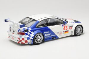 BMW M3 E46 GTR #43 D. Muller ALMS 2001 Minichamps 1:18 100012143 Pressofusione — immagine 3 di 8