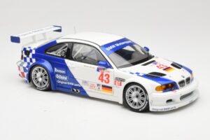 BMW M3 E46 GTR #43 D. Muller ALMS 2001 Minichamps 1:18 100012143 Pressofusione — immagine 6 di 8