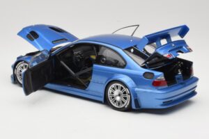 BMW M3 E46 GTR Street Blu Minichamps 1:18 80430302540 Pressofusione — immagine 5 di 8