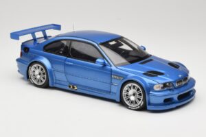 BMW M3 E46 GTR Street Blu Minichamps 1:18 80430302540 Pressofusione — immagine 6 di 8