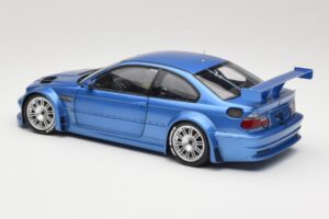 BMW M3 E46 GTR Street Blu Minichamps 1:18 80430302540 Pressofusione — immagine 7 di 8