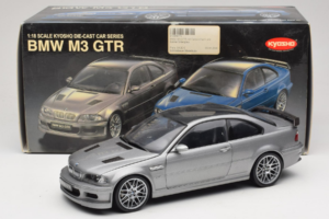 BMW M3 E46 GTR Street Grigio Argento Kyosho 1:18 08507S Pressofusione — immagine 8 di 8