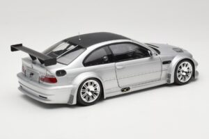 BMW M3 E46 GTR Street Argento With Carbon Roof Minichamps 1:18 100012102 Pressofusione — immagine 3 di 8
