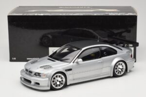 BMW M3 E46 GTR Street Argento With Carbon Roof Minichamps 1:18 100012102 Pressofusione — immagine 8 di 8