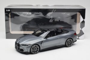BMW M4 G82 Cabriolet Grey Metallic Minichamps 1:18 155021034 Pressofusione — immagine 6 di 6