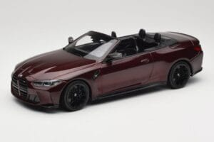 BMW M4 G83 Cabrio Rosso Metallizzato Minichamps 1:18 155021032 Pressofusione