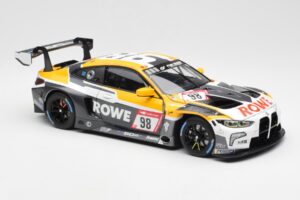 BMW M4 G82 GT3 Rowe Racing #98 ADAC 24 Hours Nürburgring 2022 Minichamps 1:18 113222098 Pressofusione — immagine 6 di 8