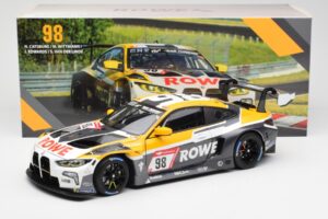 BMW M4 G82 GT3 Rowe Racing #98 ADAC 24 Hours Nürburgring 2022 Minichamps 1:18 113222098 Pressofusione — immagine 8 di 8