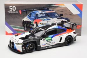 BMW M4 GT3 Ceccato Racing #50 T. Glock DTM Imola 2022 Minichamps 1:18 113222050 Pressofusione — immagine 8 di 8