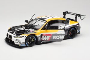 BMW M4 GT3 #98 M. Wittmann / S. van der Linde Rowe Racing ADAC 24h Nurburgring 2023 Minichamps 1:18 113232098 Pressofusione — immagine 2 di 8
